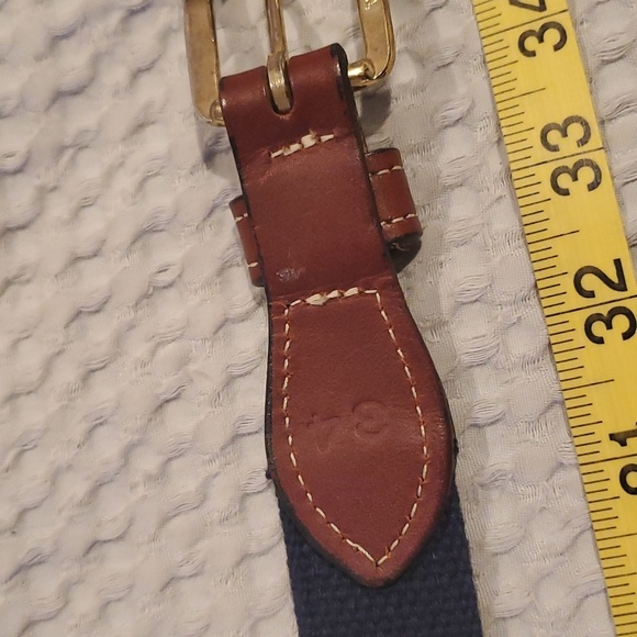 Clemson Tigers Canvas Leather Belt Orange Paw Ribbon Adult Size 34 - Picture 4 of 6